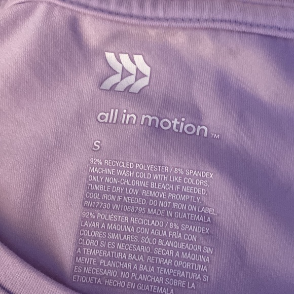 All in motion S purple athletic shirt - Picture 2 of 3